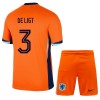 Maglia ufficiale Paesi Bassi De Ligt 3 Casa Euro 2024 per Bambino